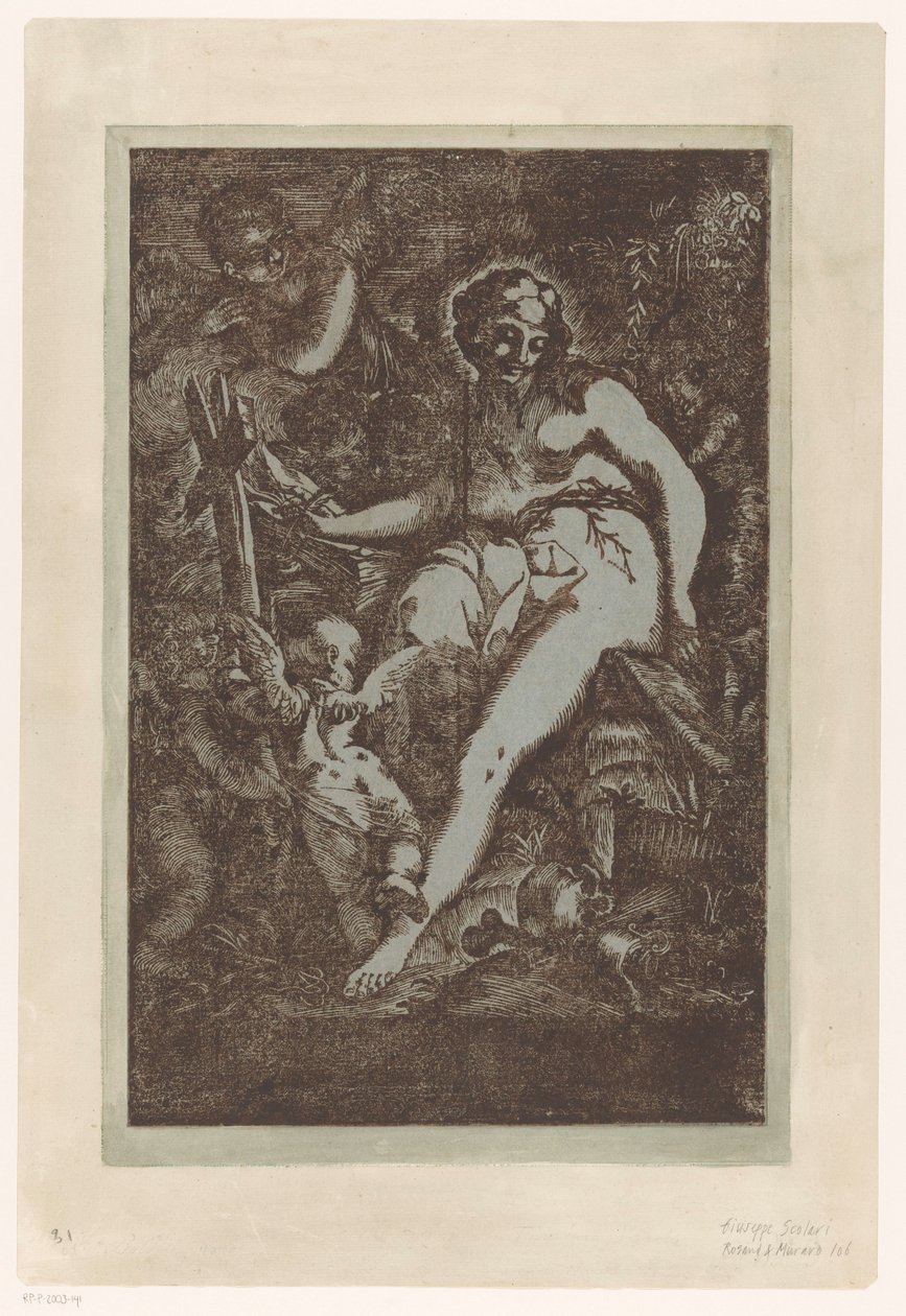 Maria Magdalena in de wildernis av Giuseppe Scolari (circle of)
