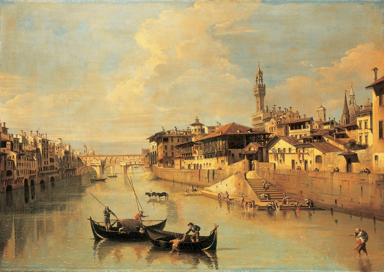 Ponte Vecchio, Firenze av Giuseppe Zocchi
