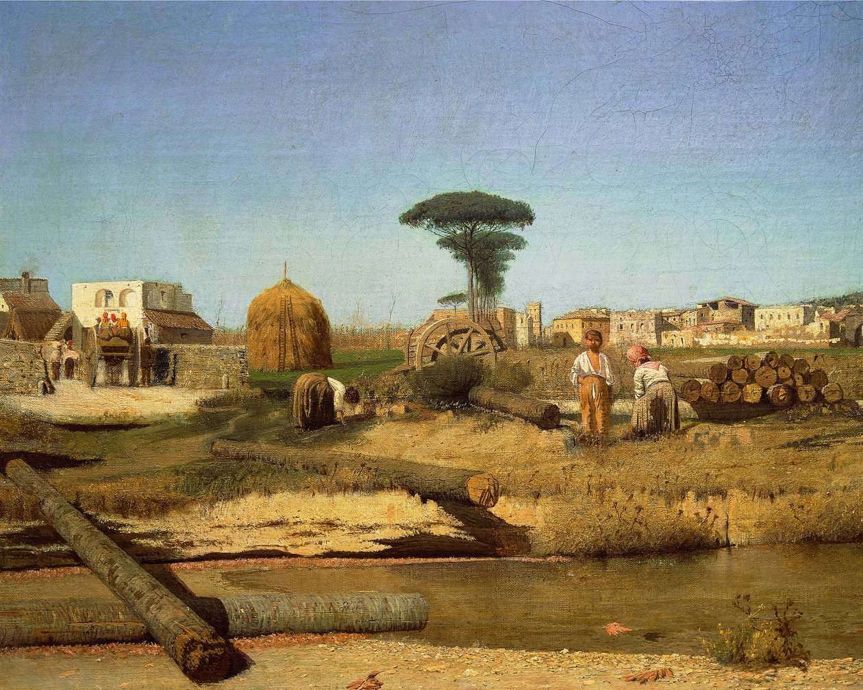 Våningshus nær Napoli av Giuseppe or Joseph de Nittis