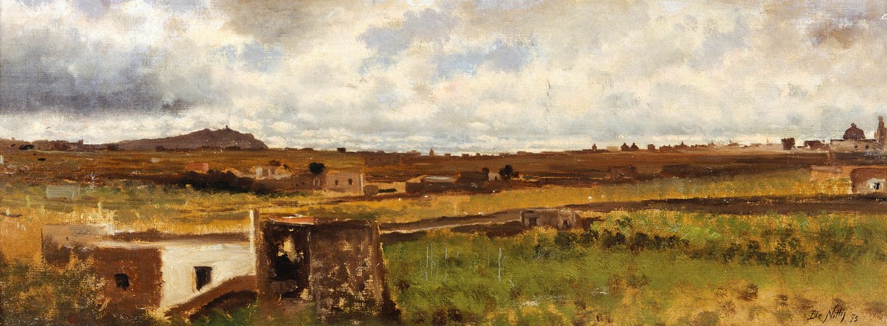 Landskap av Giuseppe or Joseph de Nittis
