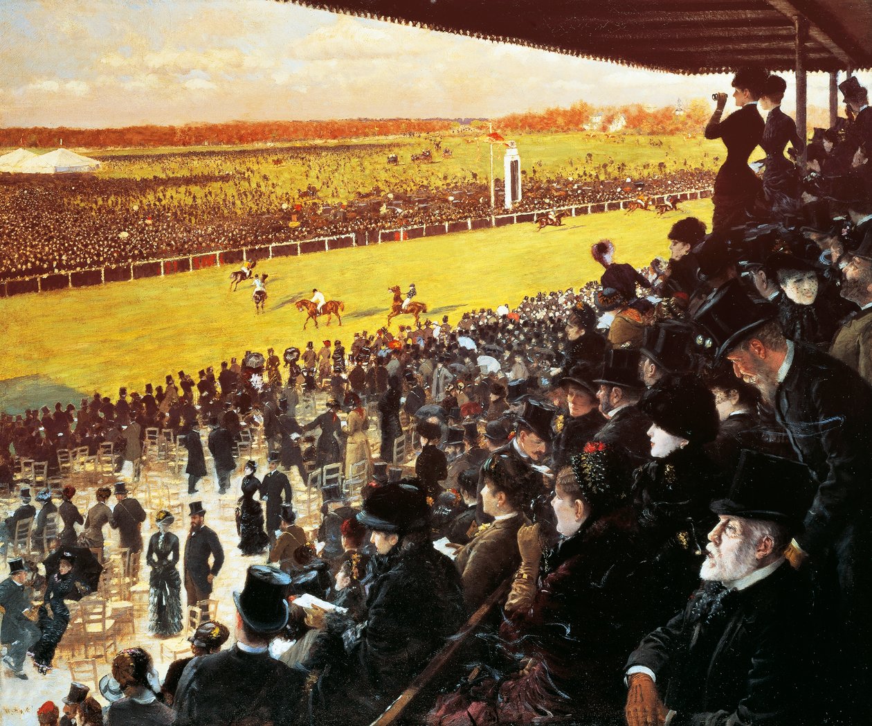 Løp på Longchamps av Giuseppe or Joseph de Nittis