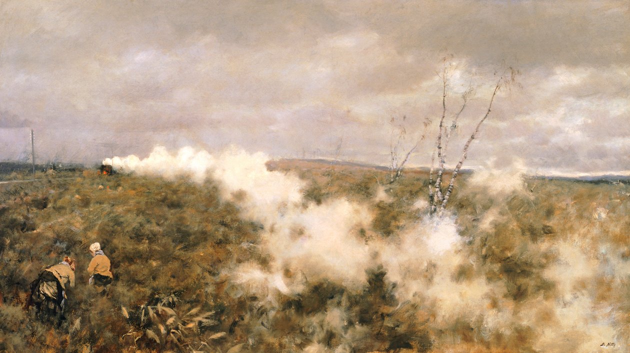 Toget passerer av Giuseppe or Joseph de Nittis