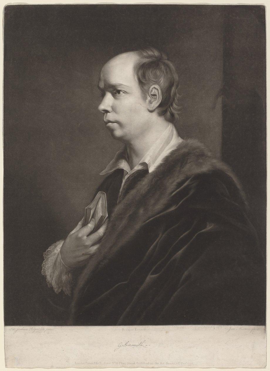 Oliver Goldsmith av Giuseppi Filippo Liberati Marchi after Sir Joshua Reynolds