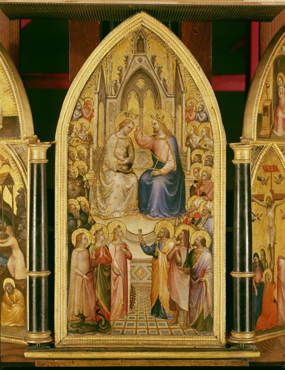 The Coronation of the Virgin, and Other Scenes, 1367 (eggtempera på poppel) av Giusto di Giovanni de Menabuoi
