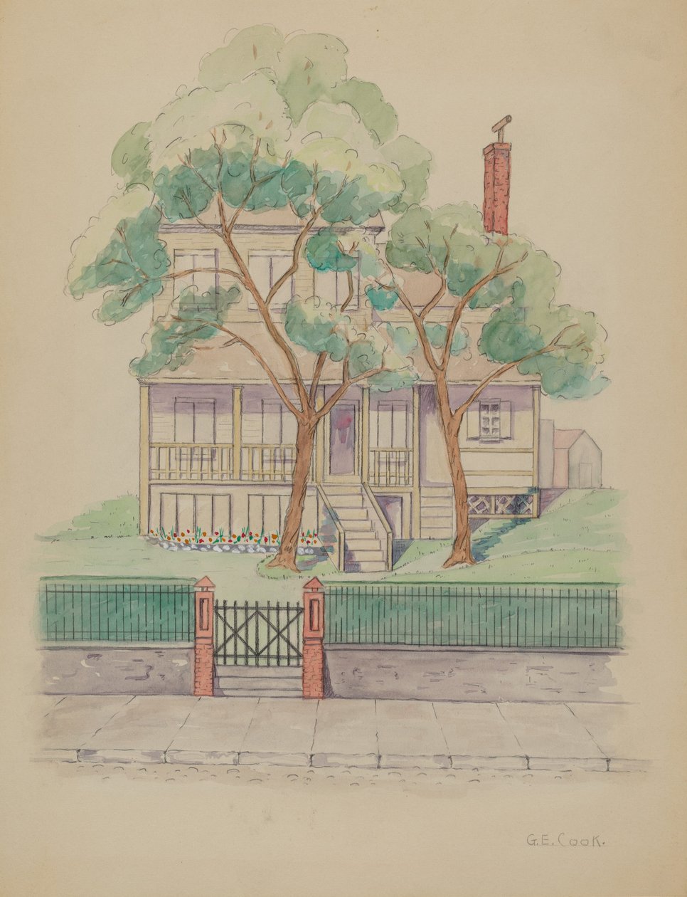 Stewart House, ca. 1936. av Gladys Cook