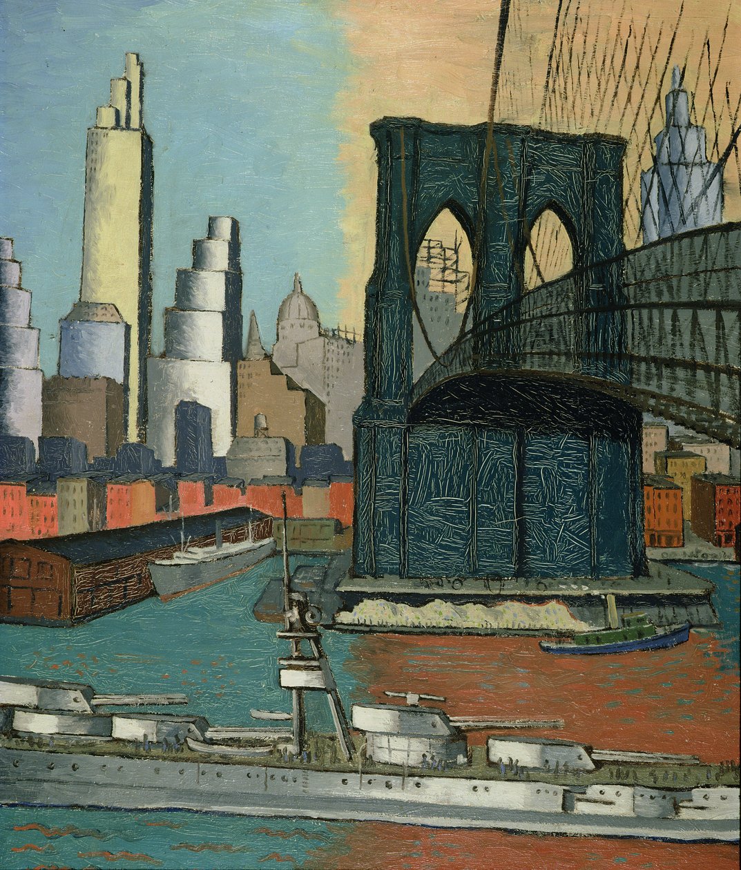 Bridge Tower, 1929 av Glenn O Coleman