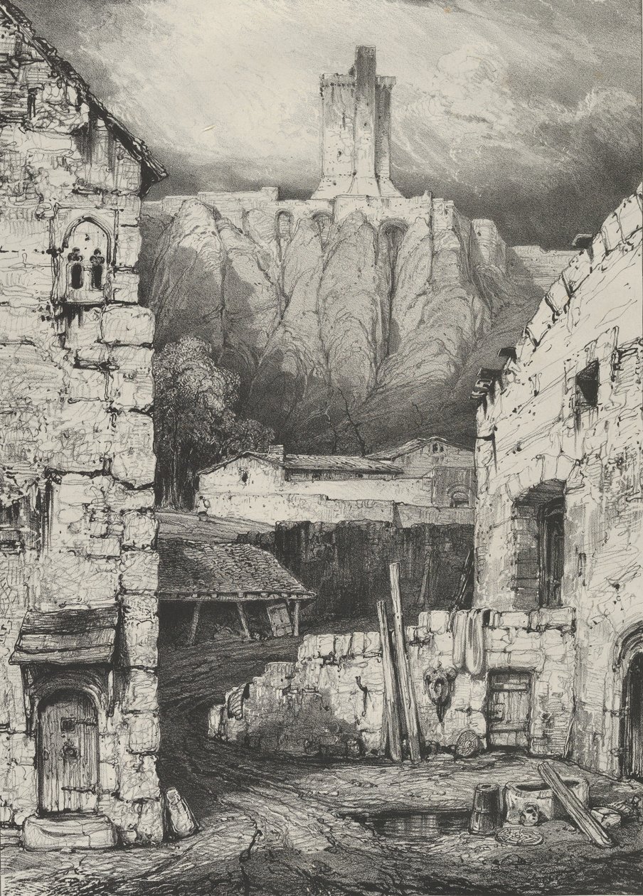 Fangehullet til Château de Polignac, 1830. av Godefroy Engelmann