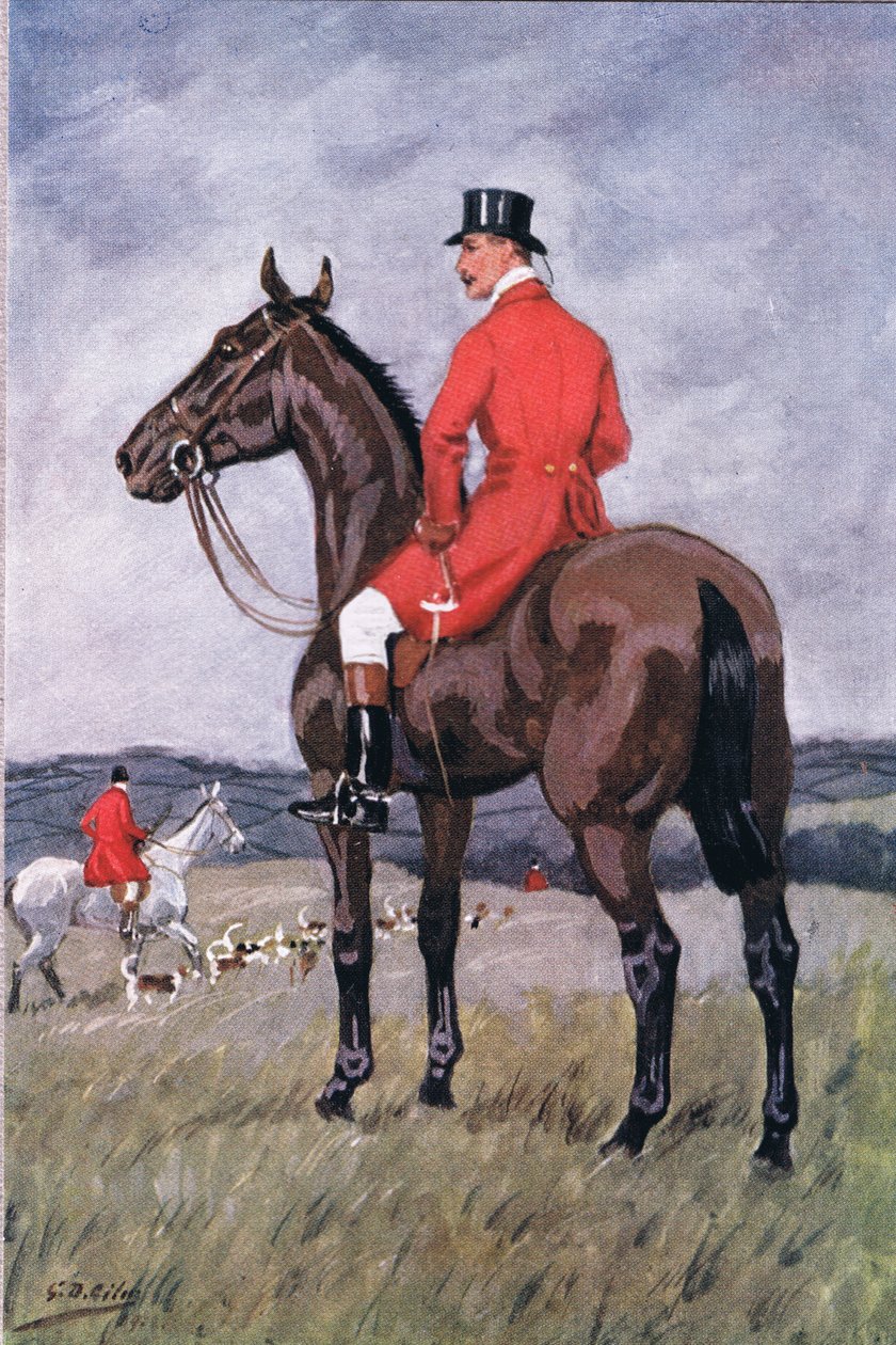 Ved flom og mark: Og en som red på en mørkebrun hest, fra Poems of Adam Lindsay Gordon utgitt av TN Foulis, 1912 av Godfrey Douglas Giles
