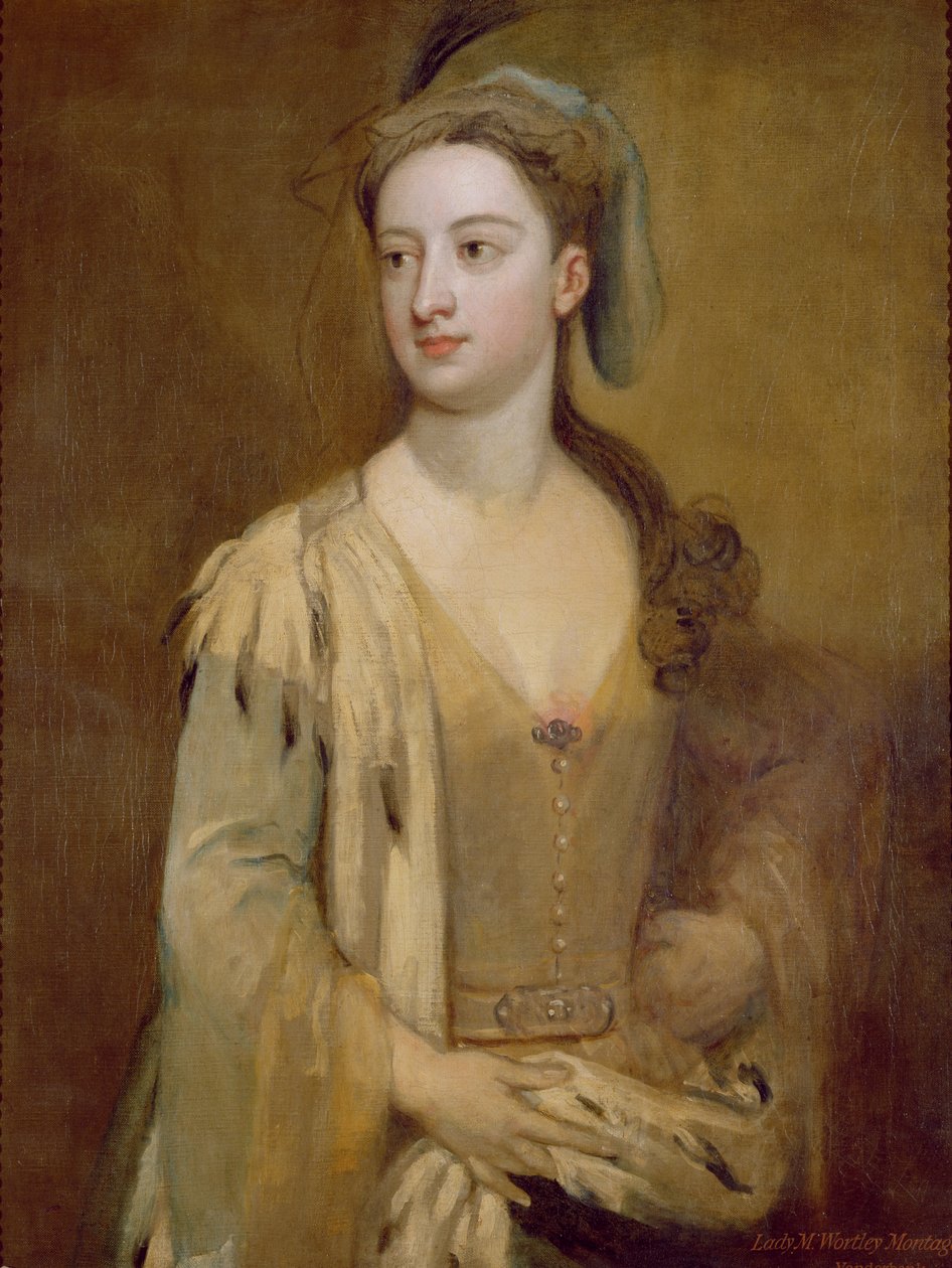 En kvinne, kalt Lady Mary Wortley Montagu, ca. 1715-20 av Godfrey Kneller