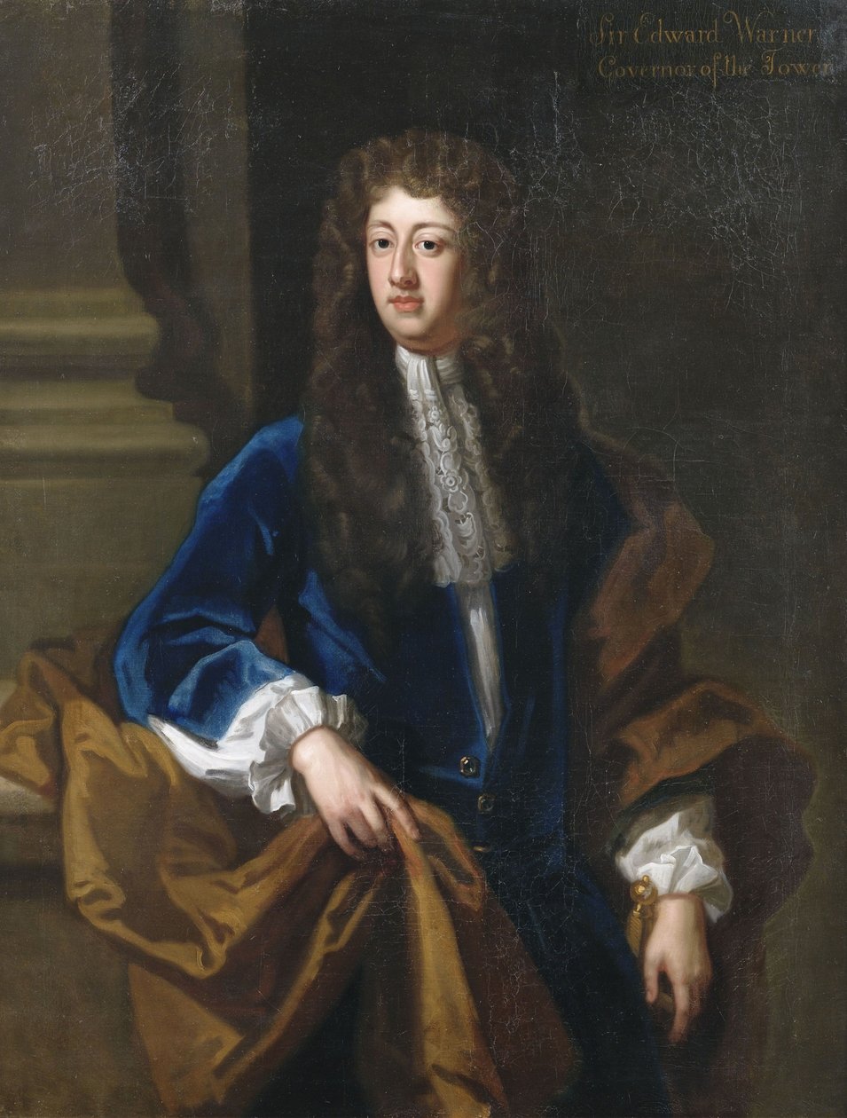 Portrait of Sir Edward Warner, guvernør i tårnet, als Kniestück av Godfrey Kneller