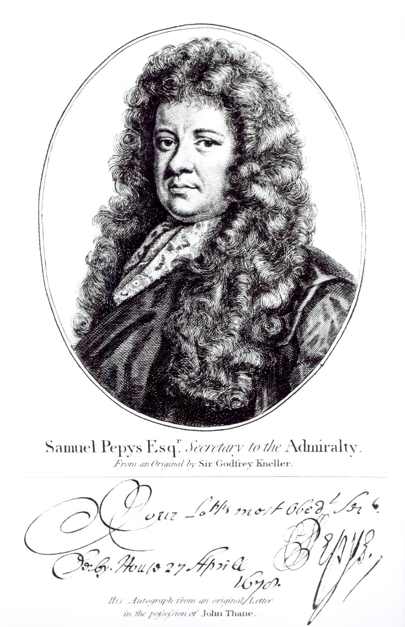 Samuel Pepys (1633–1703) av Godfrey Kneller