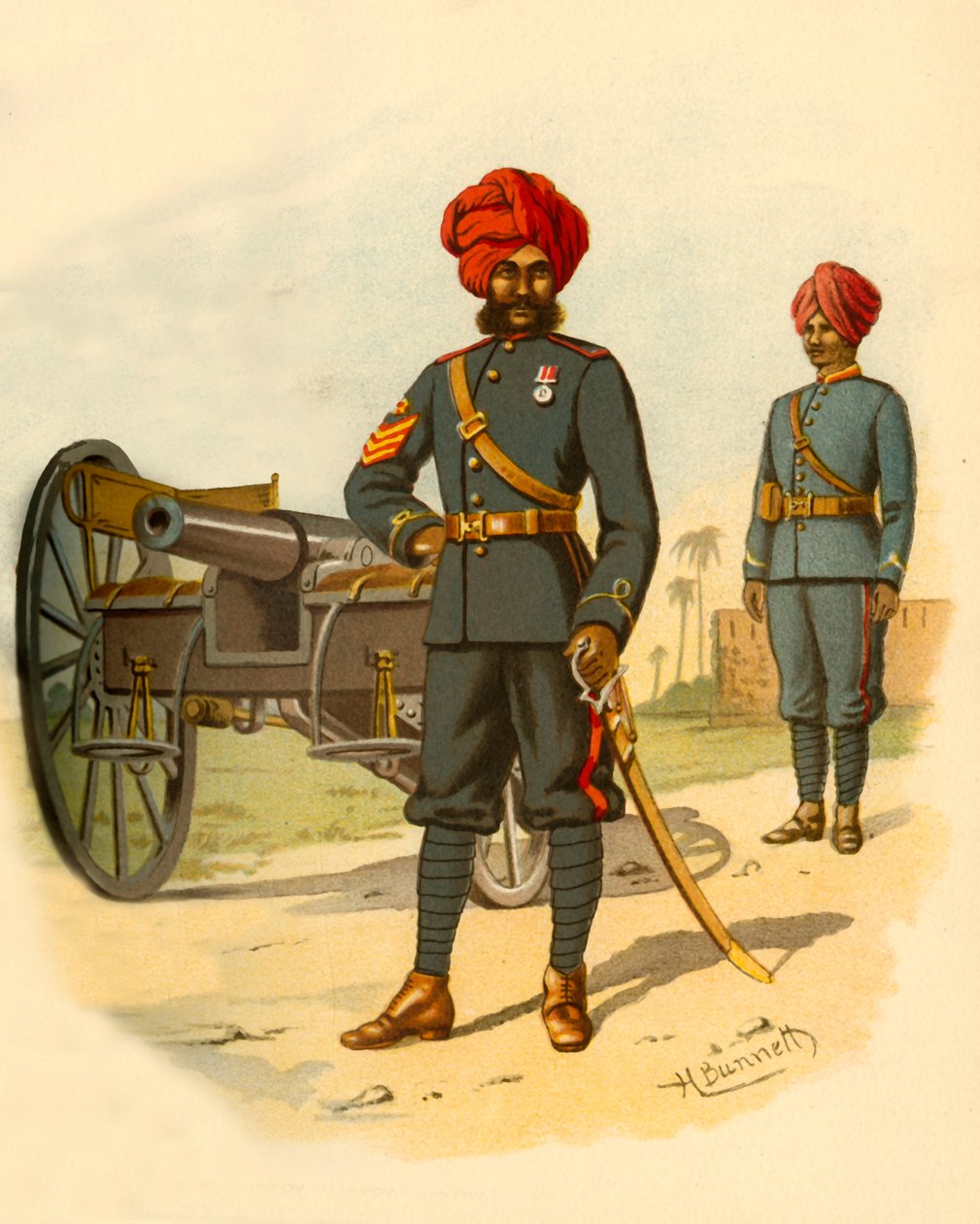 Bombay Artillery, 1890. av Godfrey Douglas Giles