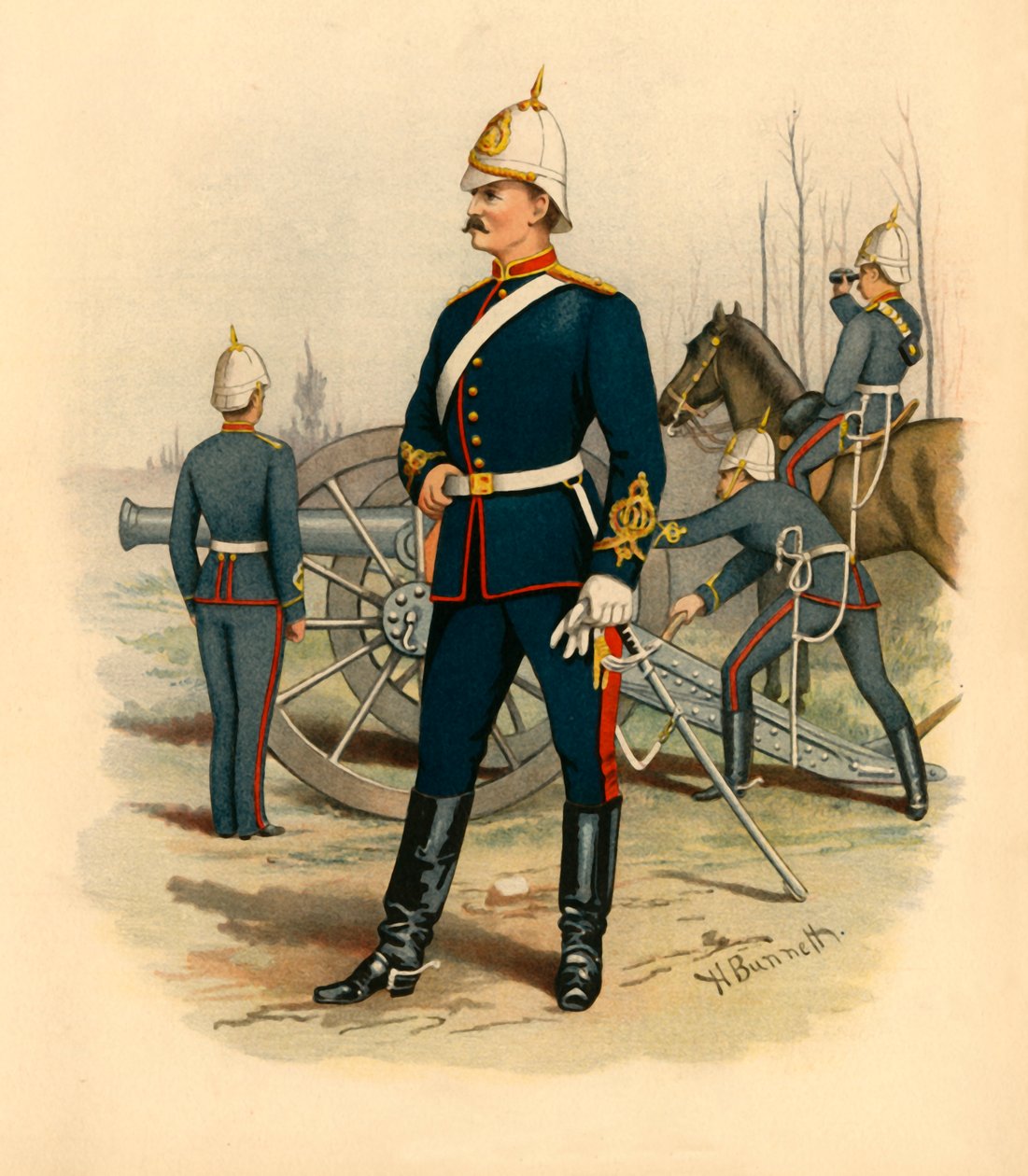 Viktoriansk artilleri, 1890. av Godfrey Douglas Giles