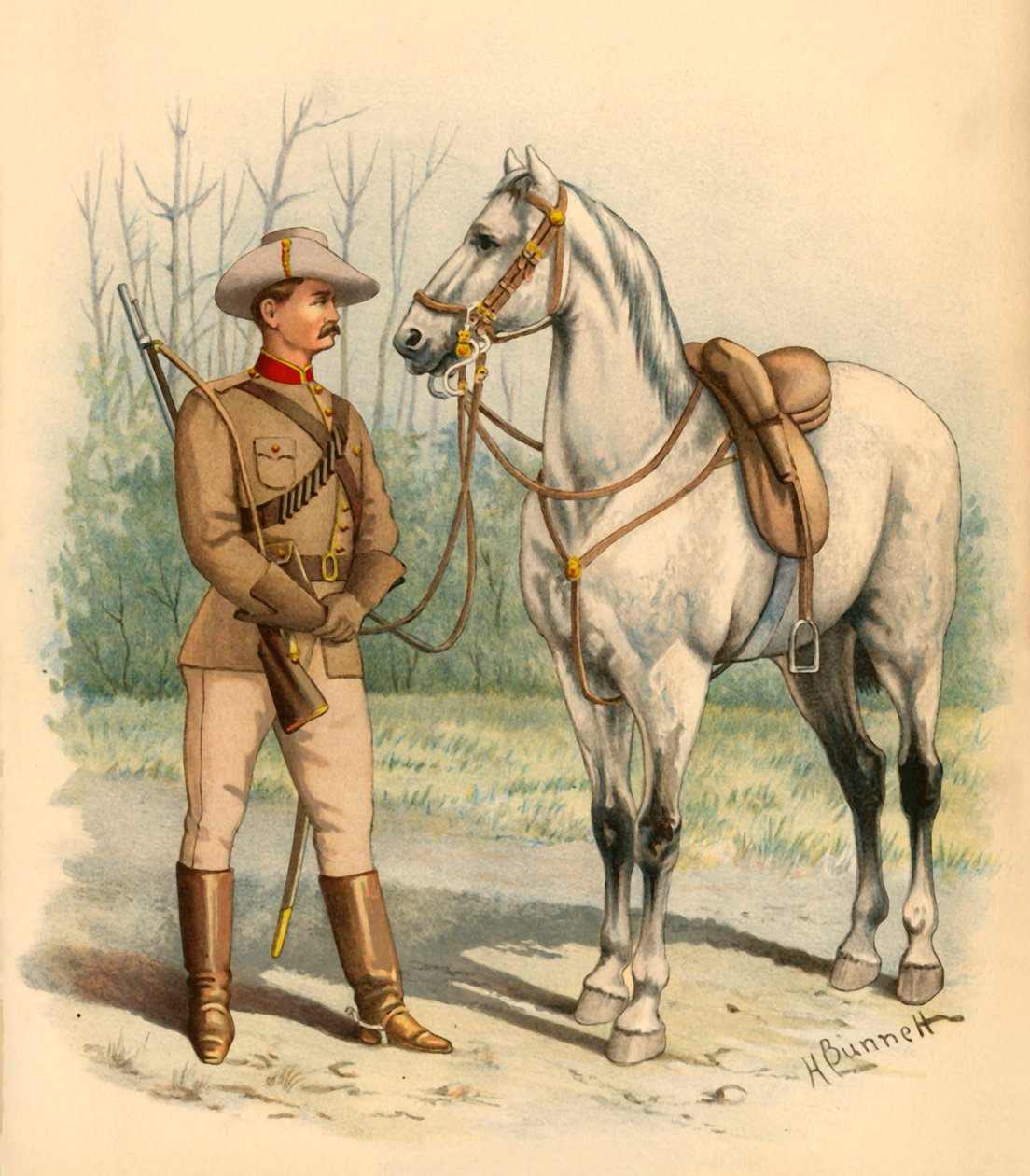 Viktorianske monterte rifler, 1890. av Godfrey Douglas Giles