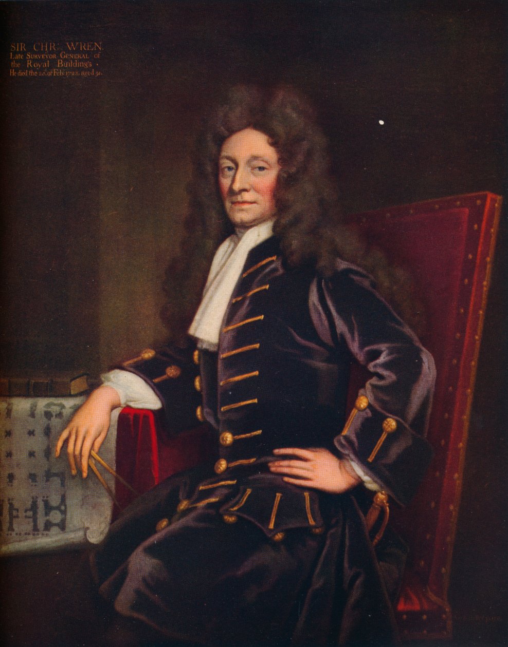 Sir Christopher Wren, 1711 av Godfrey Kneller