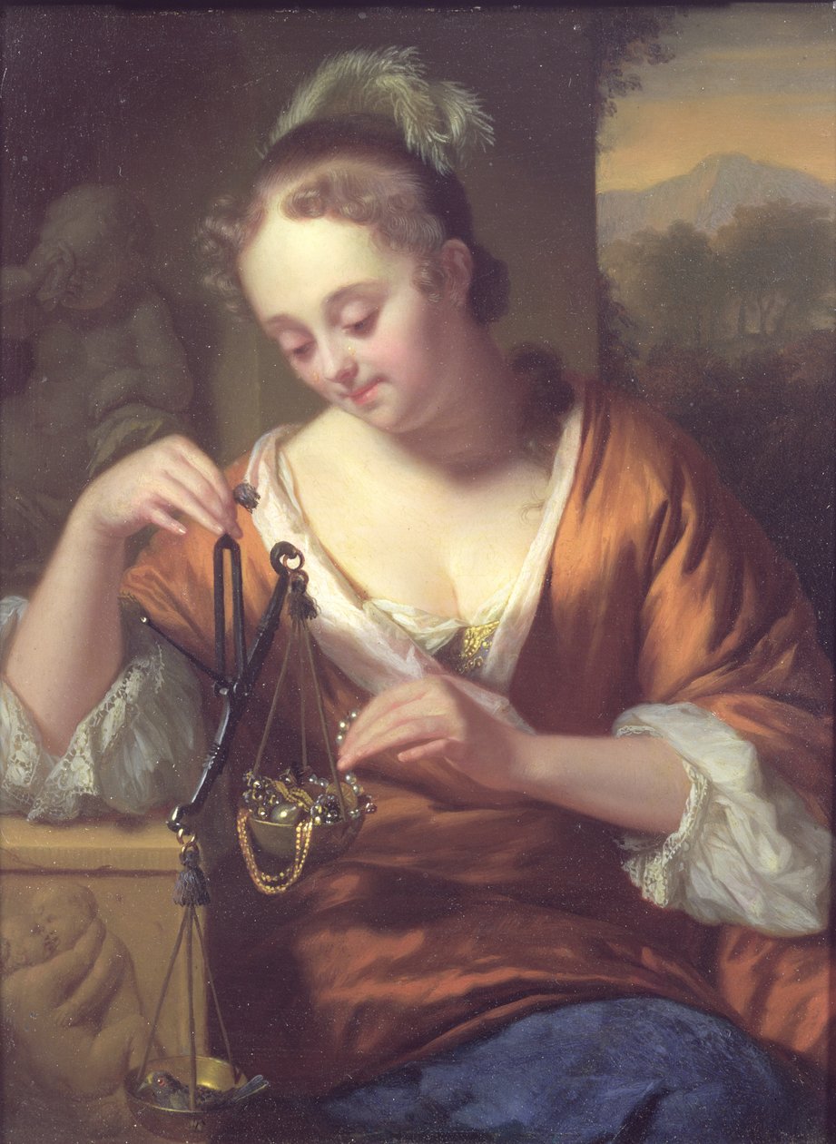 Allegory of Virtues and Riches, ca. 1667 (olje på kobber) av Godfried Schalcken