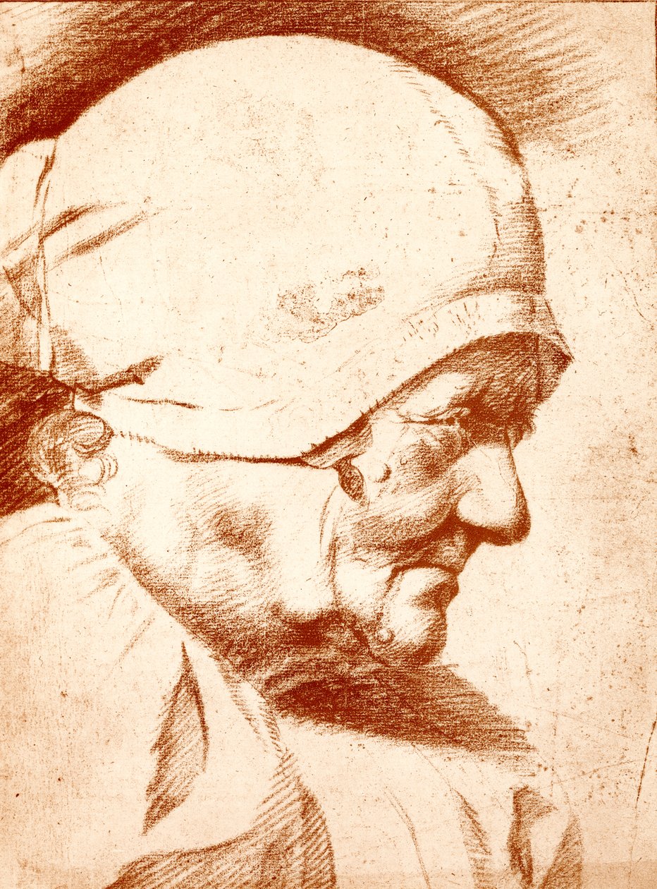Hodet til en gammel kvinne av Godfried Schalcken