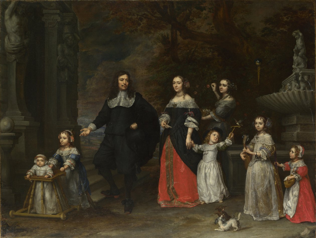 En familiegruppe, ca 1664. av Gonzales Coques