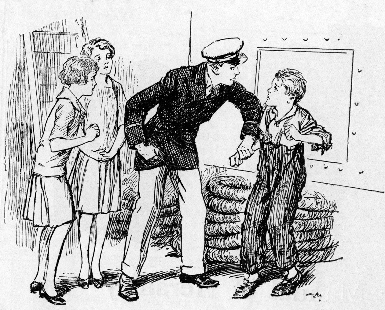 Bøypassasjer – Bildeteksten lyder: av Gordon Frederick Browne