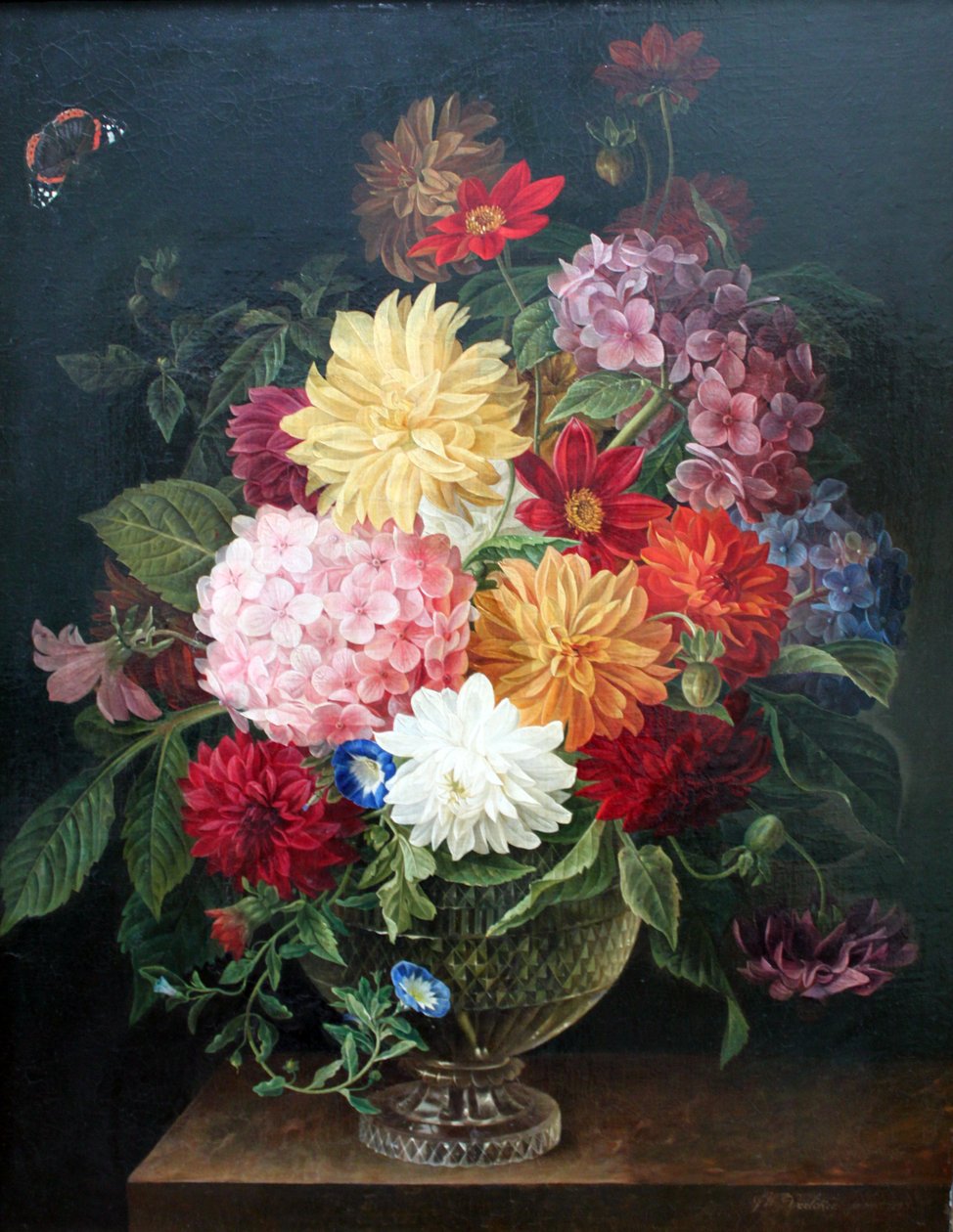 Blomsterstilleben av Gottfried Wilhelm Voelcker