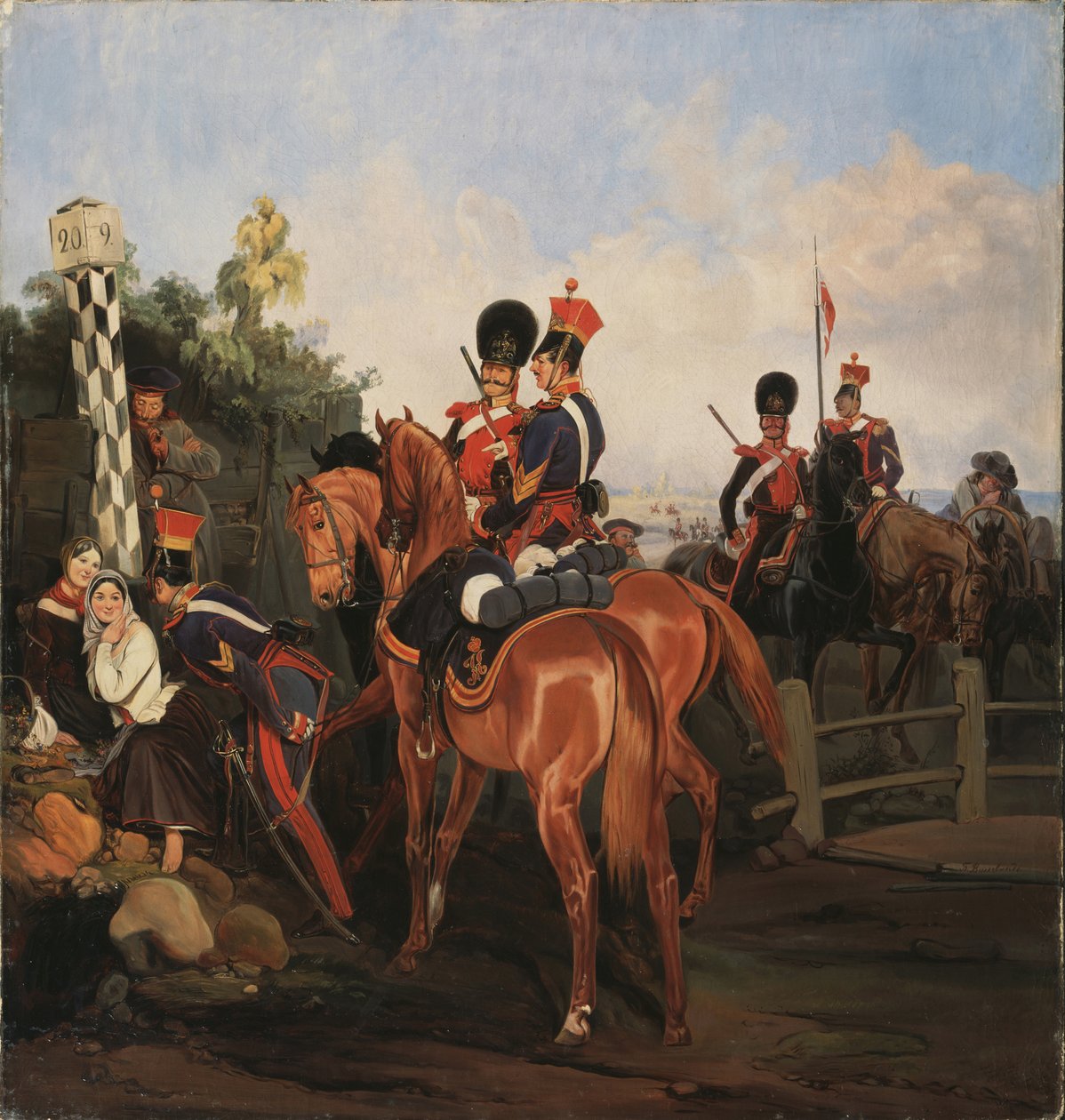 Ved Mile Stone, 1859 av Gottfried Willewalde