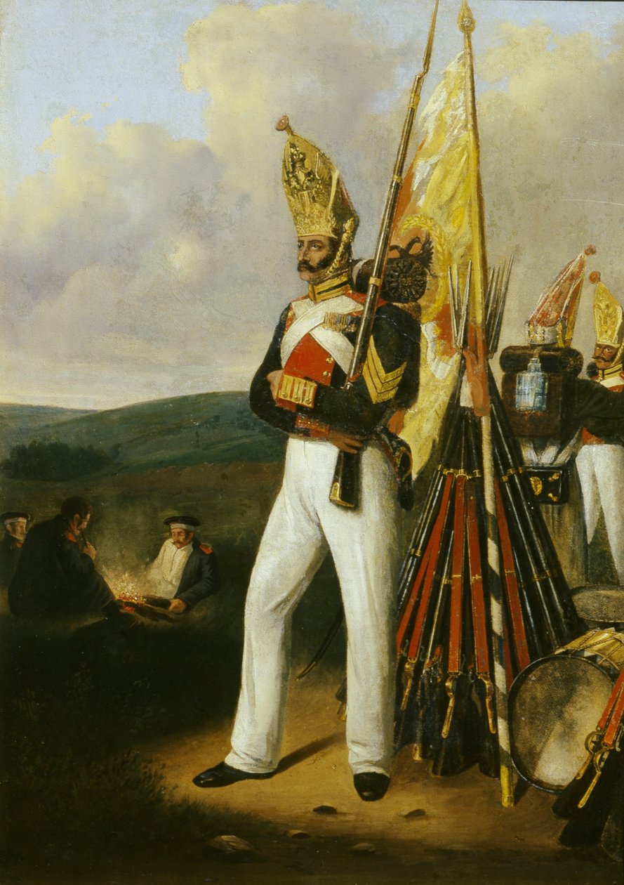 Grenader fra Pavlovsky Lifeguards Regiment, 1840-tallet av Gottfried Willewalde