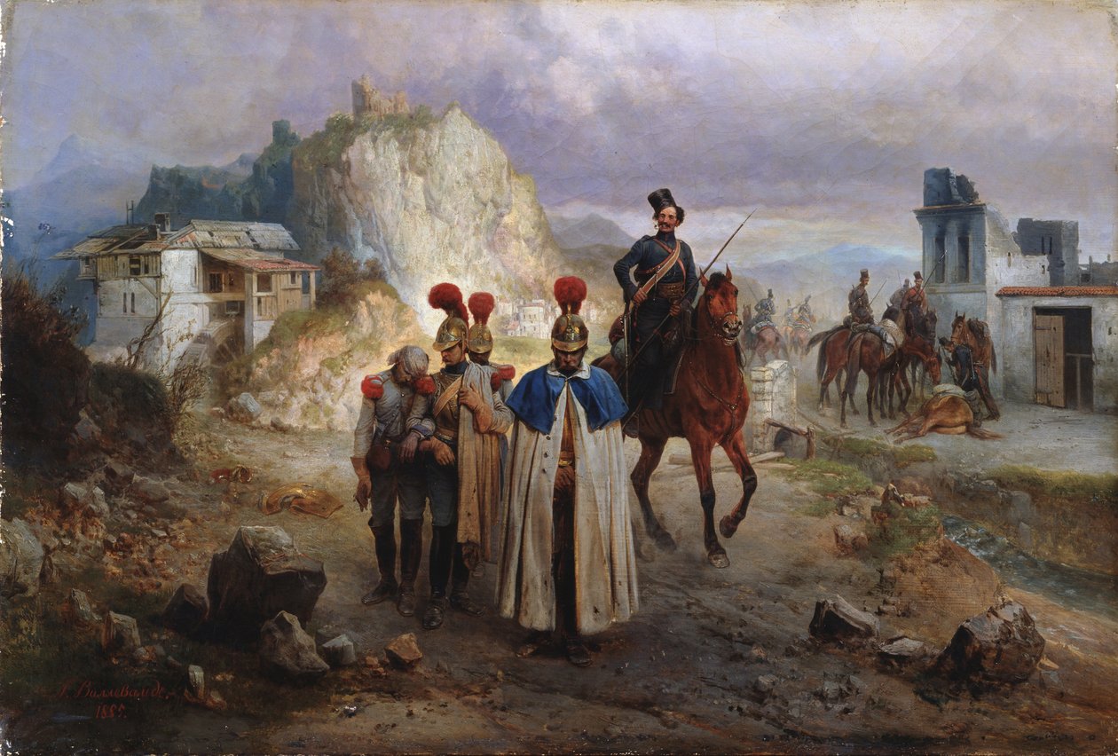 De fangede franskmennene i 1814, 1885 av Gottfried Willewalde