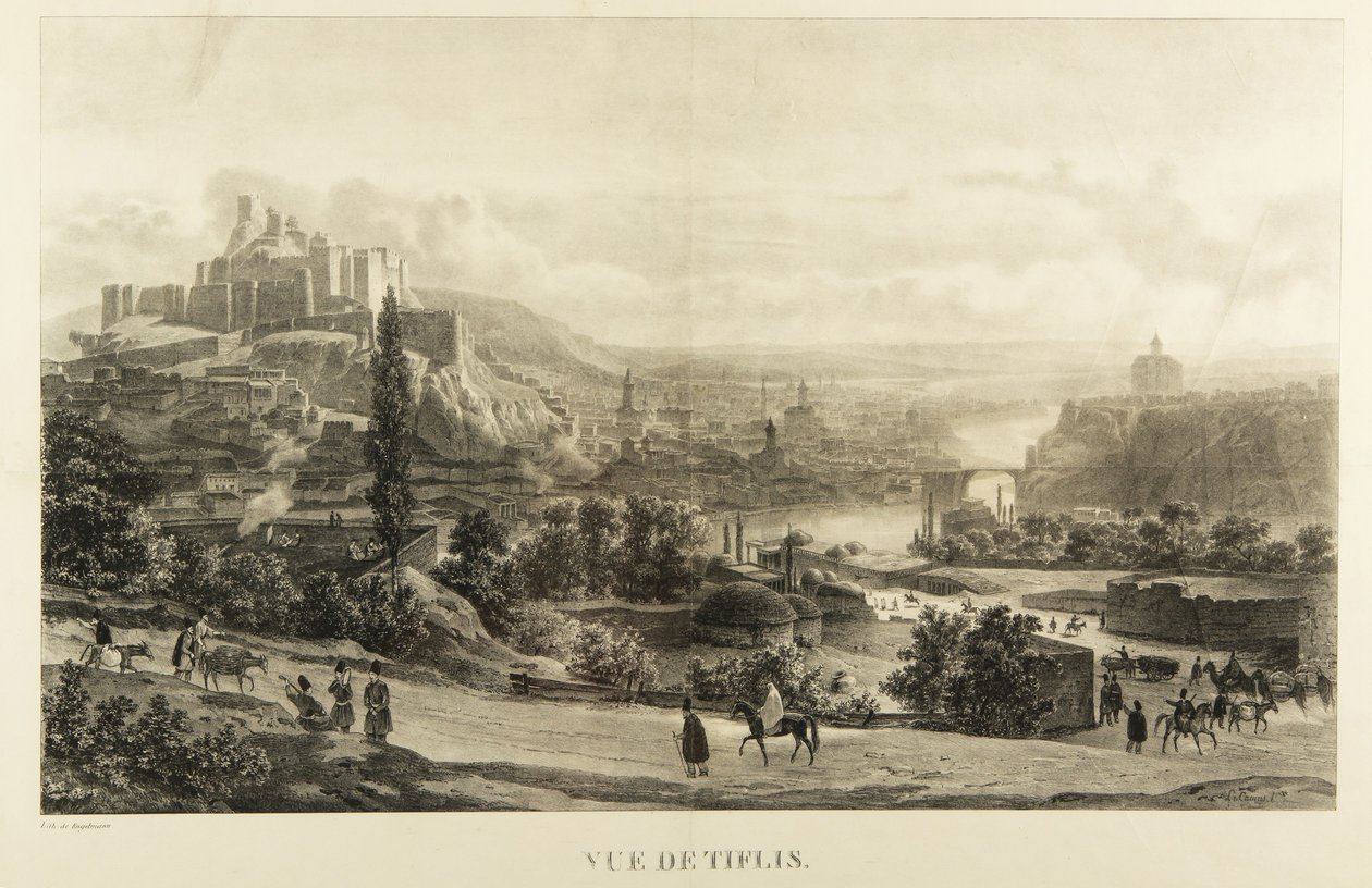 Utsikt over Tiflis, 1830-årene av Gottfried or Godefroy Engelmann