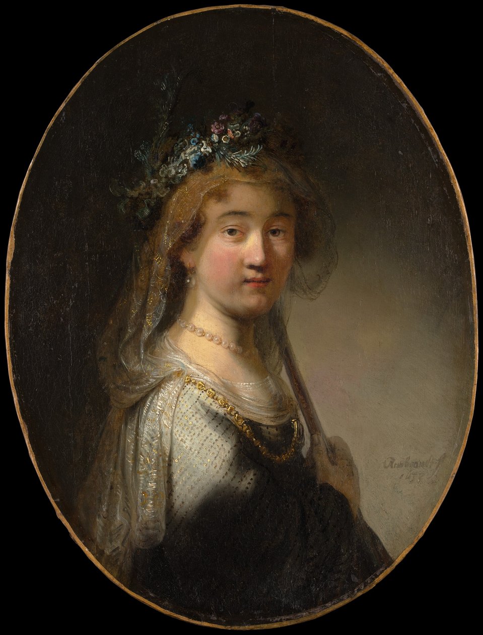 En ung kvinne som gjeterinne. av Govaert Flinck