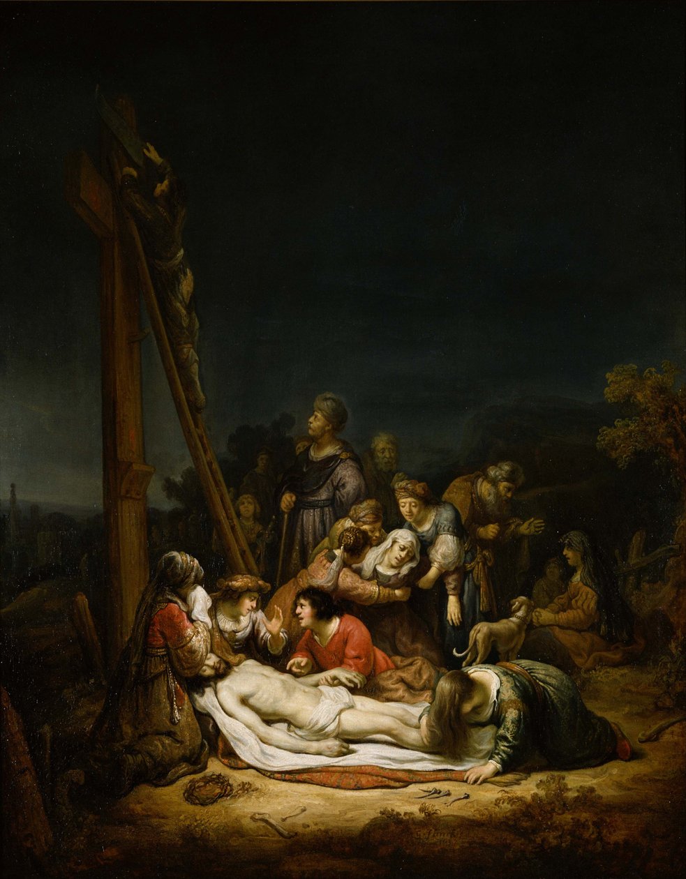 Klagesangen over Kristus, 1637 av Govaert Flinck