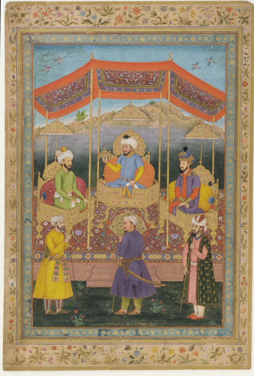 Forfedres gruppe av Mughal-herskere, 1700-tallet. av Govardhan