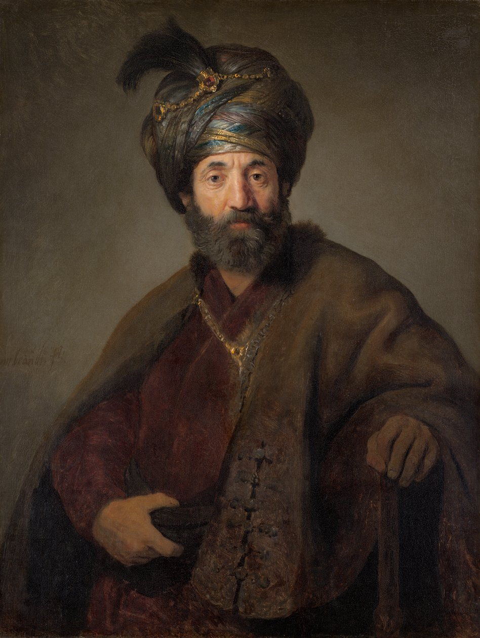 Mann i orientalsk drakt av Govert Flink or Rembrandt