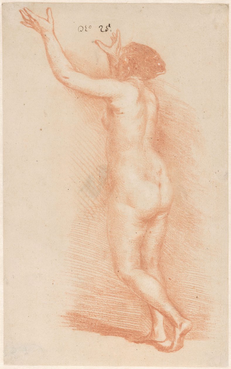Stående kvinne med løftede armer av Govert Flinck (attributed to)