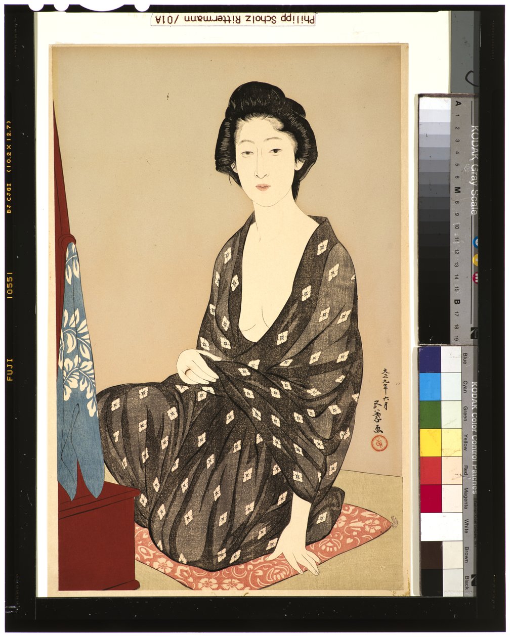 Kvinne i sommerkimono, 1920 (treblokk) av Goyo Hashiguchi