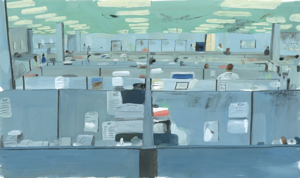 The Fugitive, 2012 (olje på papir) av Grace Helmer