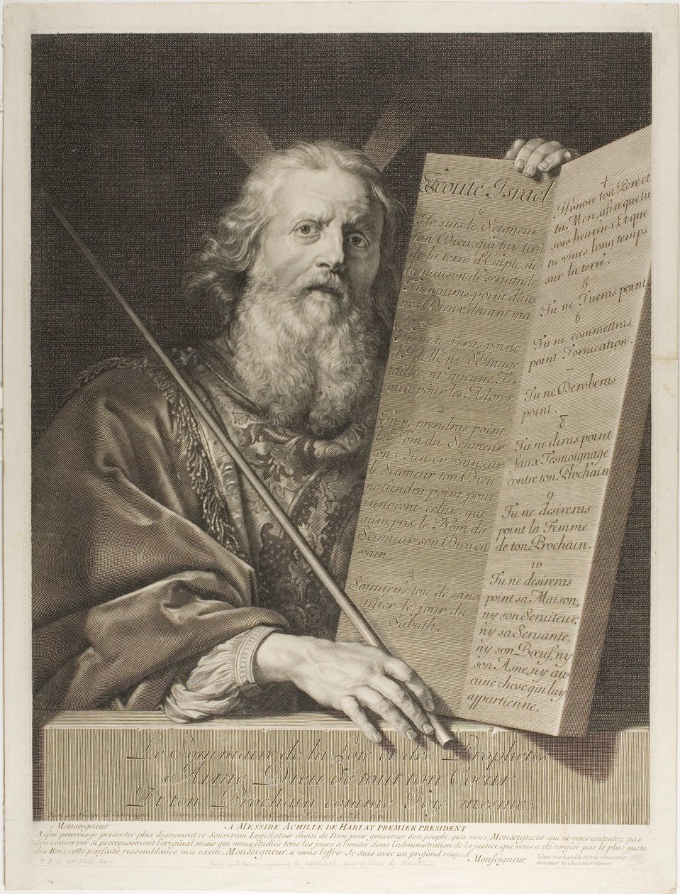 Moses av Gérard Edelinck