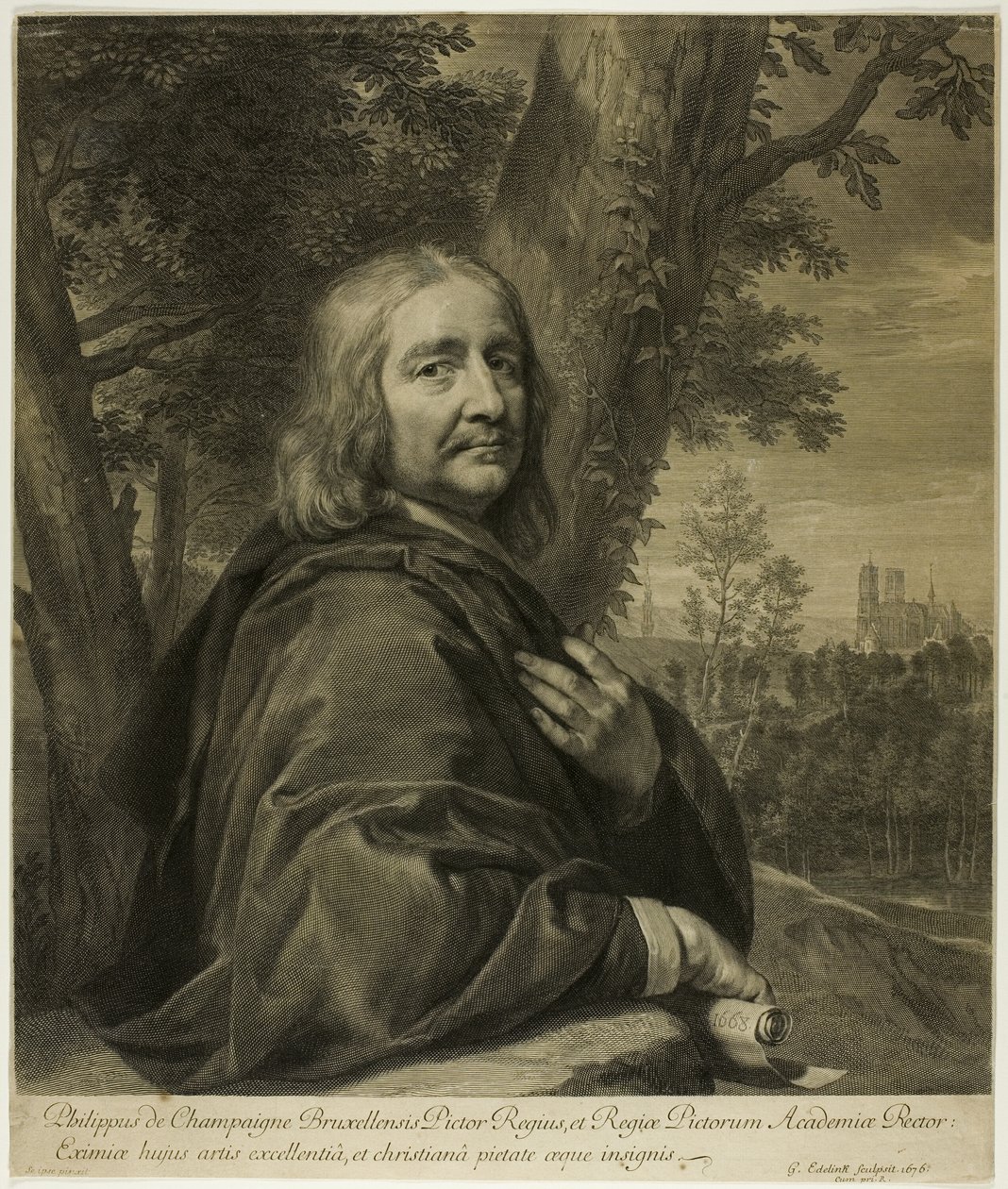 Filip av Champaigne av Gérard Edelinck