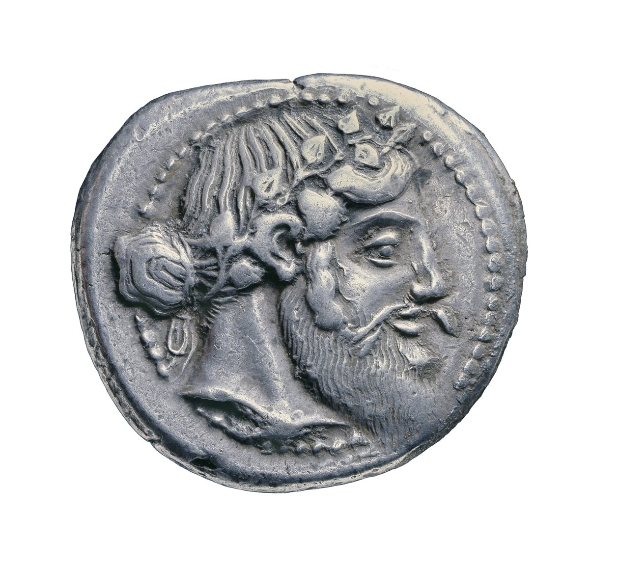 Gammel gresk sølvmynt fra Naxus, 460 f.Kr. (sølv) av Greek