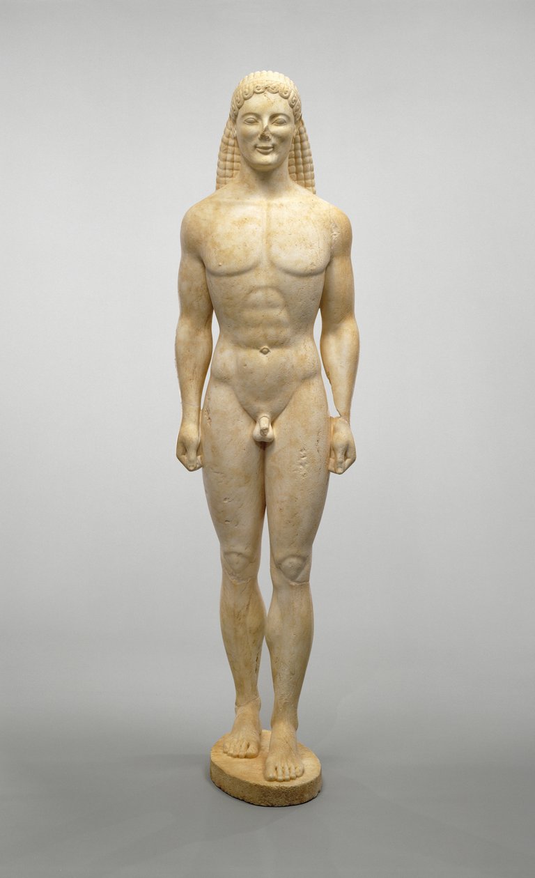 Kouros, ca. 530 f.Kr. (dolomitisk marmor) av Greek