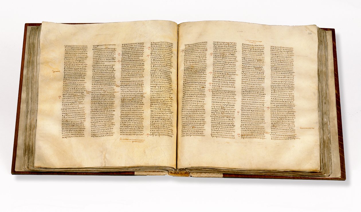 Side fra Codex Sinaiticus av Greek