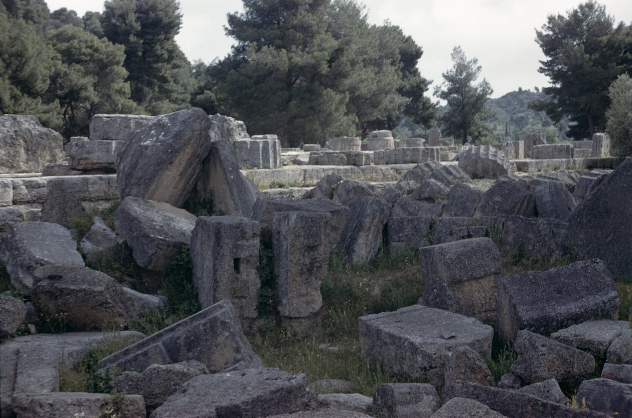 Rester av Zeus-tempelet av Greek