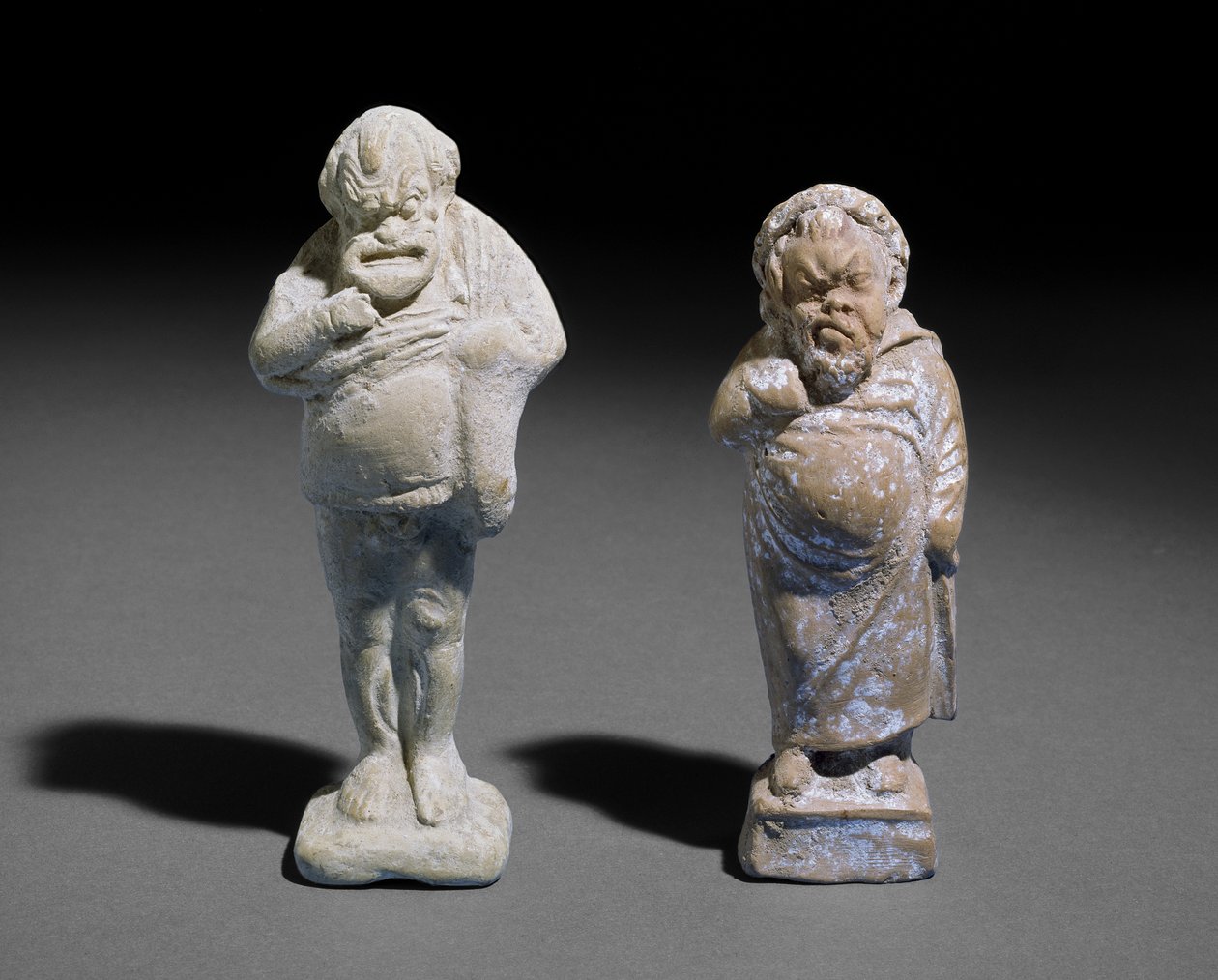 Terrakottafigur av en mannlig tegneserieskuespiller, 400–201 f.Kr. (terrakotta) av Greek