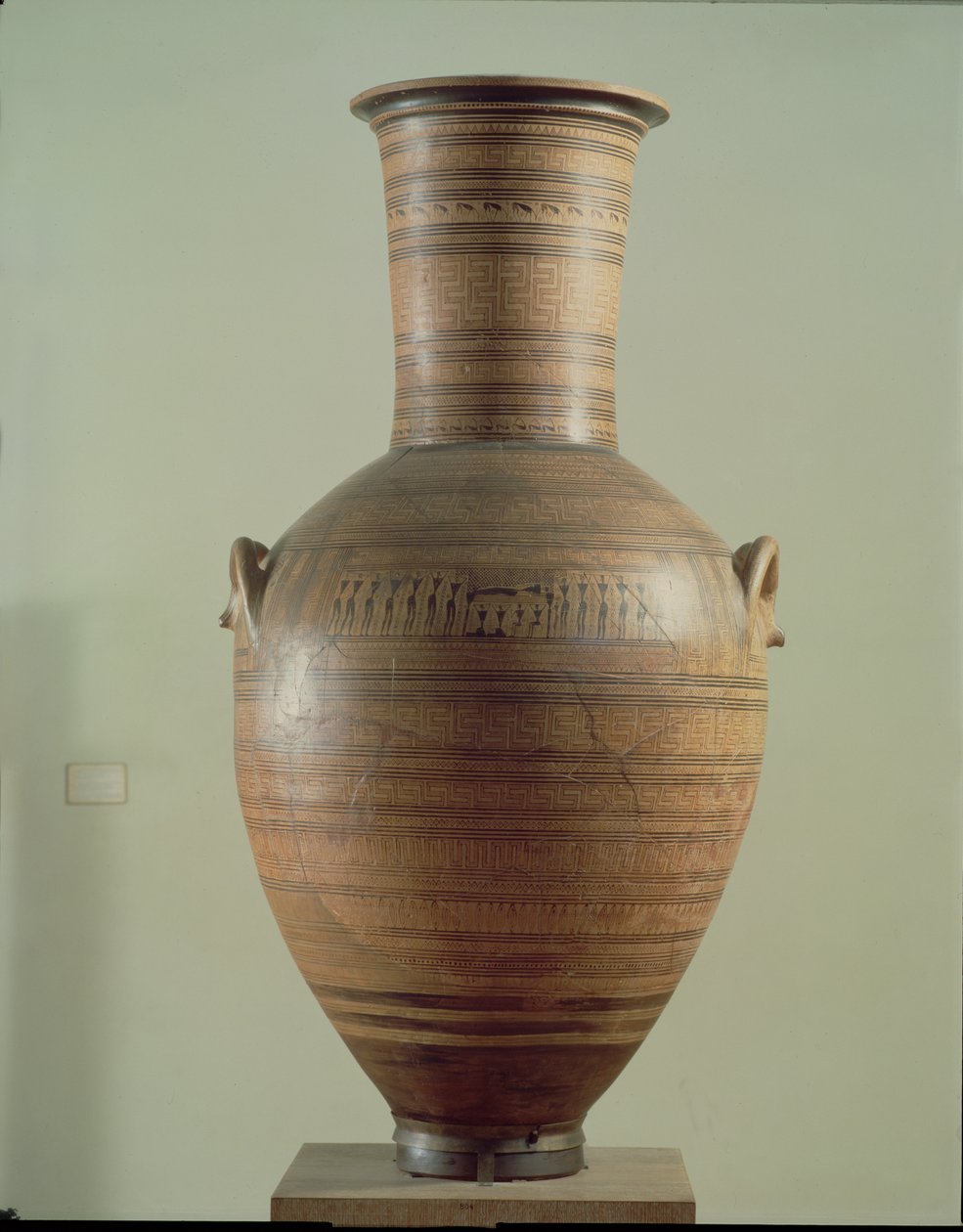 Dipylon Amphora, begravelsesurne i geometrisk stil fra Kerameikos Necropolis, Athen, ca. 750 f.Kr. (terrakotta) av Greek