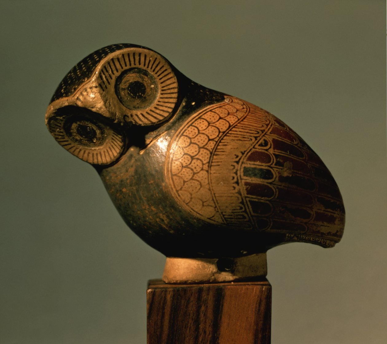 Vase i form av en ugle, Proto-Corinthian, ca. 640 f.Kr. (keramikk) av Greek
