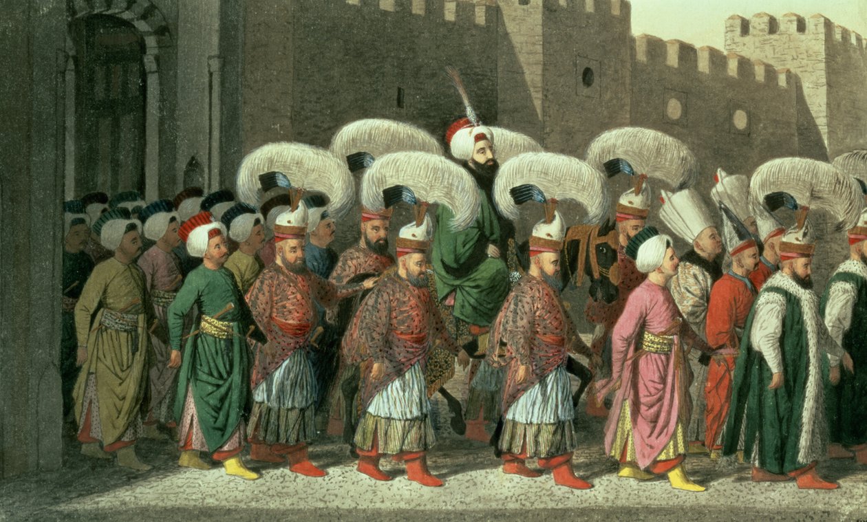Sultan Mahmud II i prosesjon, 1809 av Greek School