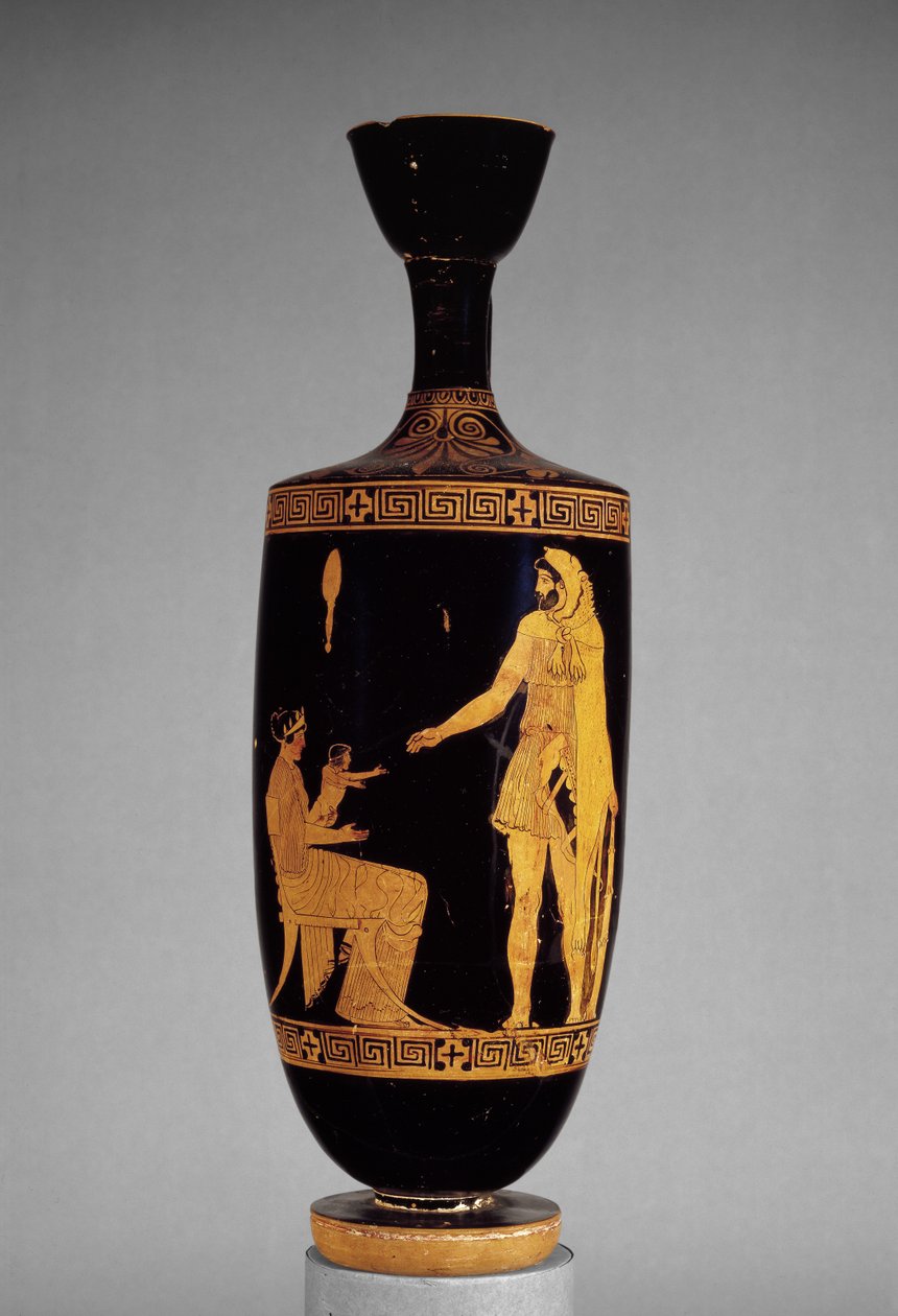 Lofts rødfigur lekythos som viser Herakles (keramikk) av Greek
