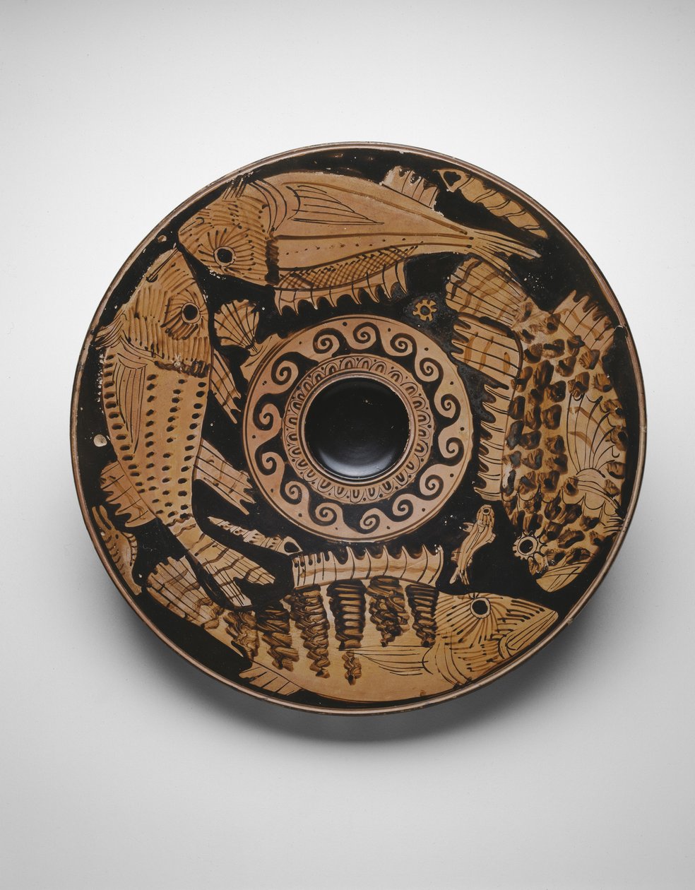 Fisketallerken, 400-350 f.Kr av Greek School
