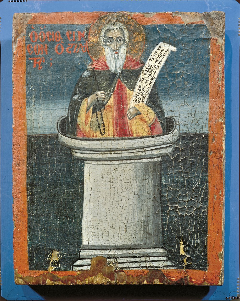 Portrett av Saint Simeon, Hellas av Greek School