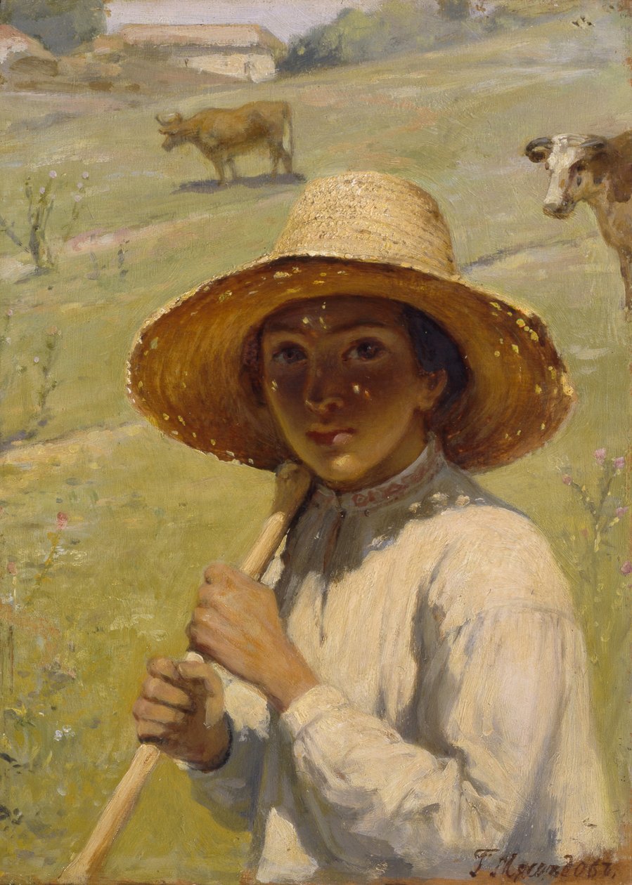 Hyrdegutt, 1909 av Grigori Grigorievich Mjasoedov