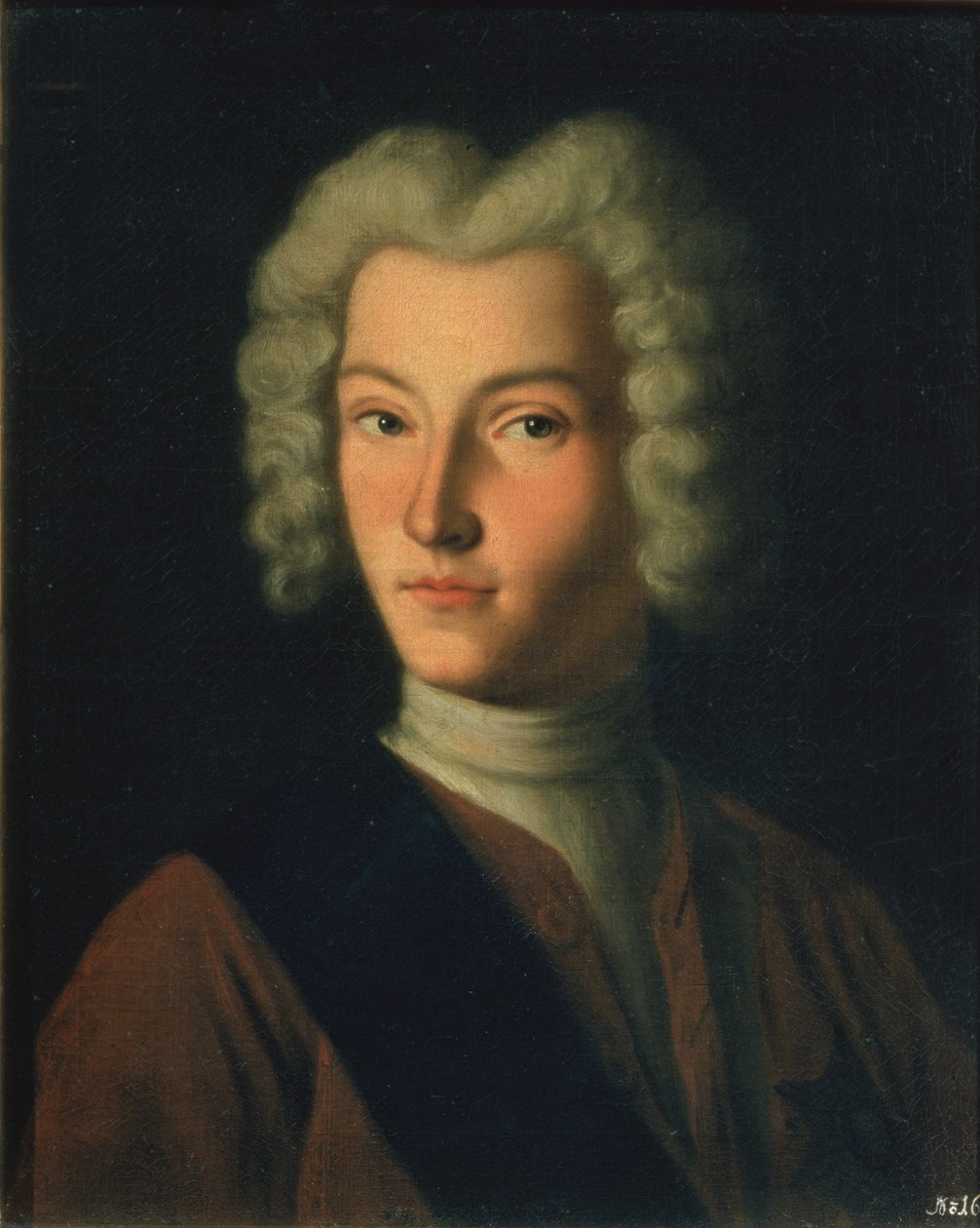 Portrett av tsar Peter II (1715-30) av Grigory Dmitriev Molchanov